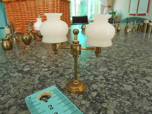 SALE!!!! Vintage Printers tray double brass lamp